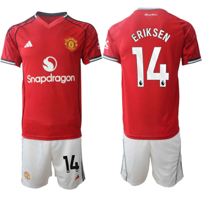 Men 2025-2026 Club Manchester United home Red #14 Soccer Jersey->customized soccer jersey->Custom Jersey
